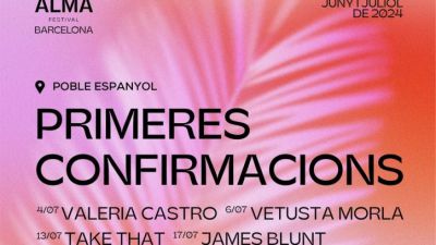 El ALMA Festival 2024 de Barcelona anuncia a Take That y Vetusta Morla como avance de su cartel
