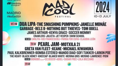 Conciertos de Dua Lipa, Pearl Jam y Avril Lavigne en el Mad Cool Festival 2024 de Madrid