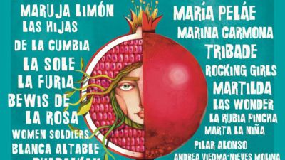 Cartel de conciertos del Festival 100% Mujer 2024 de Granada del 9 y 10 de marzo