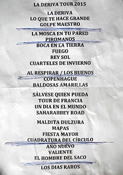 Vetusta Morla, set list en Madrid mayo 2015