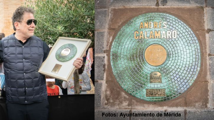 Descubre con qué nombres comparte Andrés Calamaro el paseo de la fama de la música en Mérida